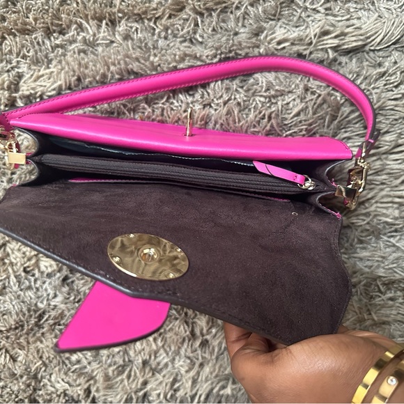 Michael Kors Ladies Medium Greenwich Saffiano Leather Bag In Wild Berry - Picture 3 of 7